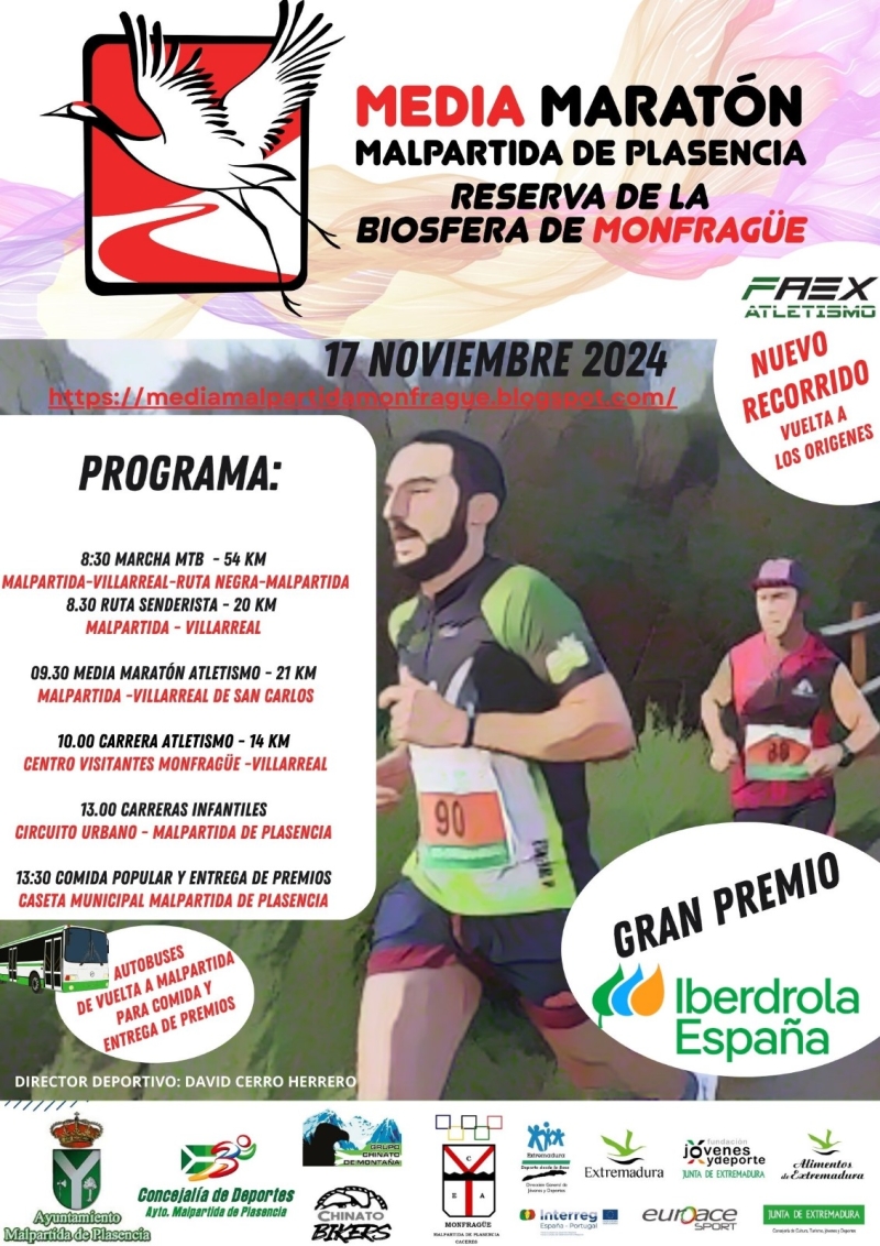 Media Maratón Malpartida de Plasencia - Reserva de la Biosfera de Monfragüe